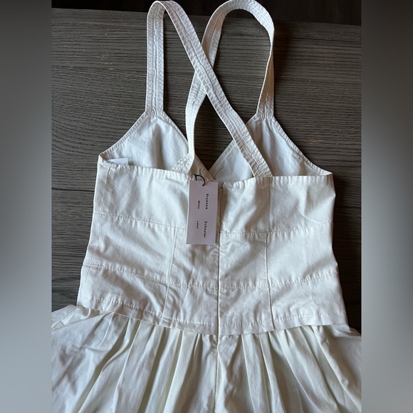 PROENZA SCHOULER WHITE LABEL Sleeveless Washed Cotton Midi Dress Off White 495$ - Picture 12 of 15